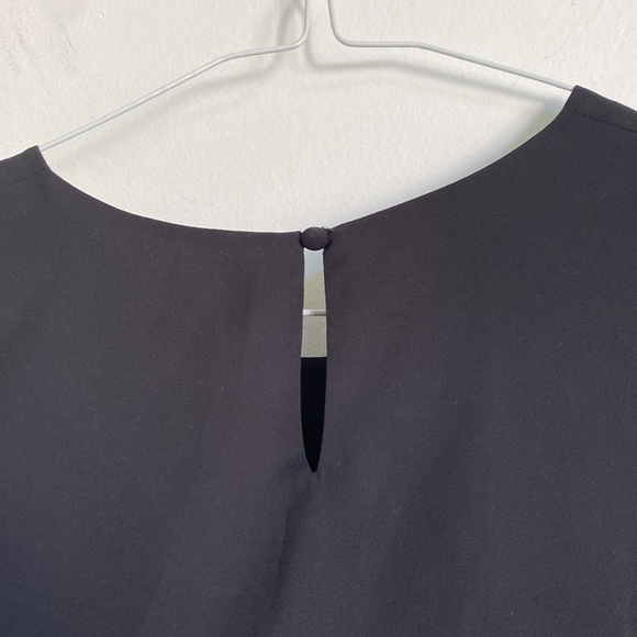 ZARA Sleeveless Layered Office Blouse Top • Solid Black • XS - Picture 4 of 9